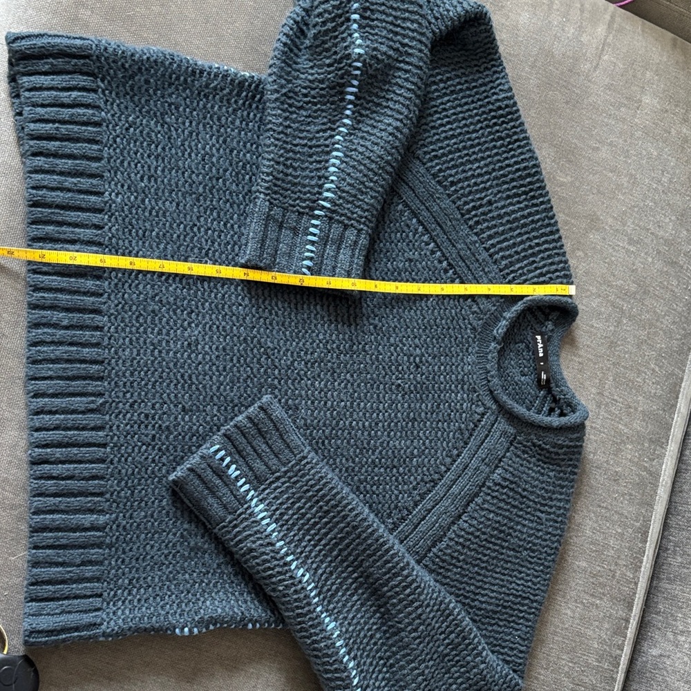 Prana dark teal Knit Sweater with blue Accents